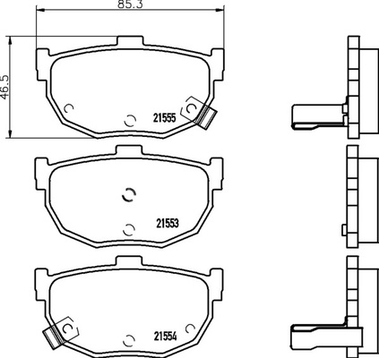 Тормозные колодки PF-2130 AN-263\2107\2235\2377 Nissan Bluebird, Cabstar, Maxima, Primera, Silvia.