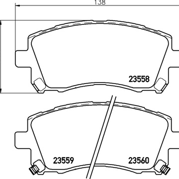 Тормозные колодки PF-7390 AN-463 Subaru Forester, Impreza, Legacy, Outback.