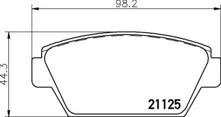 Тормозные колодки PF-3110 AN-128 Mitsubishi Colt, Galant, Lancer.