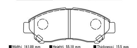Тормозные колодки PF-1552 AN-758 LEXUS GS IV (L10)RC (C10)