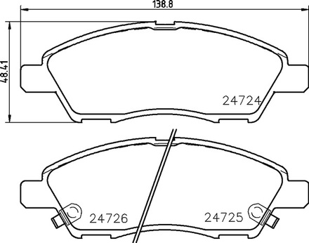 Тормозные колодки PF-2555 AN-761 Nissan Almera, Micra, Note, Tiida, Versa.