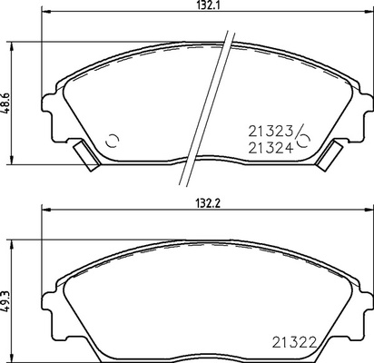 Тормозные колодки PF-8191 AN-264\8143 Acura Integra.