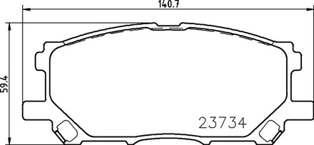 Тормозные колодки PF-1497 AN-687 Toyota Harrier, Highlander.