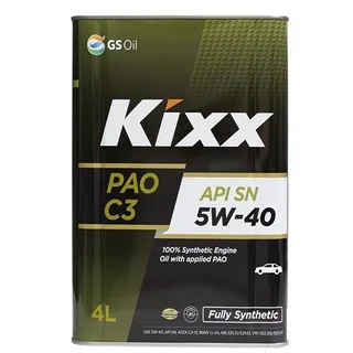 GS Oil Моторное масло Kixx PAO С3 5w40 4л.