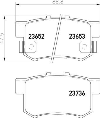 Тормозные колодки PF-8255 AN-359\8292\8397 Honda Accord, Civic, Aerodeck, Element, S)Insight, Inspire, Jazz, Legend, Odyssey, Prelude, Stepwagon.