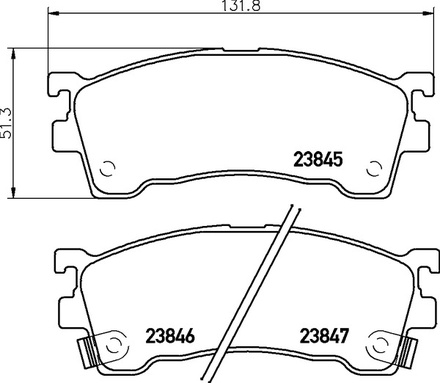 Тормозные колодки PF-5239 AN-447 Mazda II.