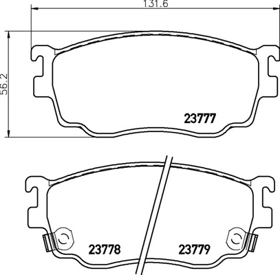 Тормозные колодки PF-5418 AN-494 Mazda 6, Hatchback.