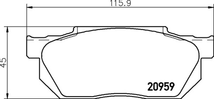 Тормозные колодки PF-8090 AN-111\8263 Honda City, Civic.