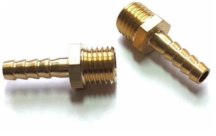 Штуцер в блок(переходник), внутренняя резьба 10х1,25мм, под шланг 10мм.