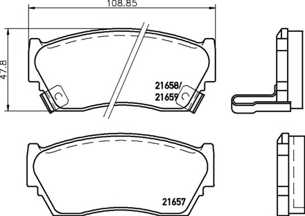 Тормозные колодки PF-2226 AN-327\2356\2420\2410 Nissan 100, Sunny.