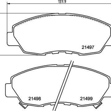 Тормозные колодки PF-8484 AN-455\8374\8396 Honda Accord.