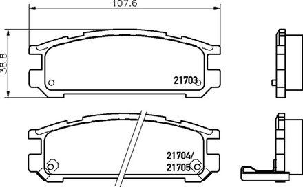 Тормозные колодки PF-7249 AN-297 Subaru Impreza, Legacy.
