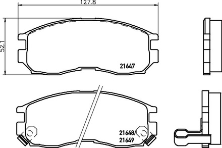 Тормозные колодки PF-3271 AN-312 Mitsubishi 300, Colt, Eclipse, Galant, L 200, L 400, Lancer, Montero, Outlander, Pajero, Santamo, Sigma, Space.