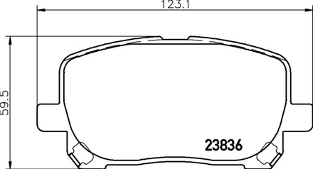 Тормозные колодки PF-1470 AN-667 Toyota Avensis, Matrix, Noah, Voxy.