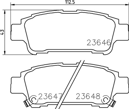 Тормозные колодки PF-1449 AN-639 Toyota Alphard, Avensis, Corolla, Estima, Gaia, Ipsum, Isis, MR 2, Noah, Voxy, Picnic, Sienna, Yaris.