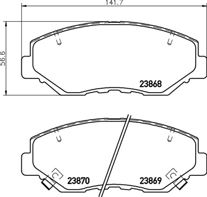 Тормозные колодки PF-8485 AN-663 Honda Accord, Civic Crossroad, Legend, Odyssey, Stepwagon, Stream.