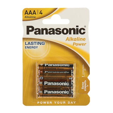 Батарейка щелочная Panasonic LR03 Alkaline Power AAА 1,5В. BL4