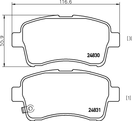 Тормозные колодки PF-9461 AN-679 Suzuki Liana ER.