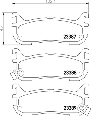 Тормозные колодки PF-5333 AN-466\5363 Mazda V.
