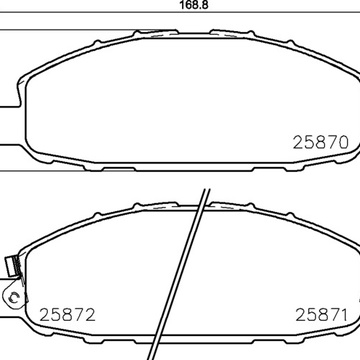 Тормозные колодки PF-2475 AN-665 Nissan Caravan, Urvan.