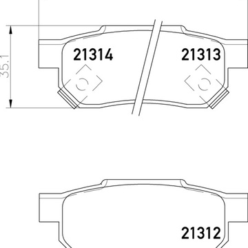 Тормозные колодки PF-8145 AN-207\8206 Honda Accord, Civic, Element, Insight, Jazz, Legend, Odyssey, Prelude, Stepwagon, Stream.
