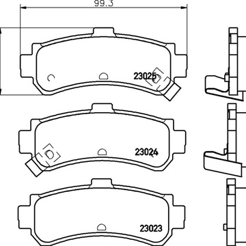 Тормозные колодки PF-2357 AN-432 Nissan Almera N15.