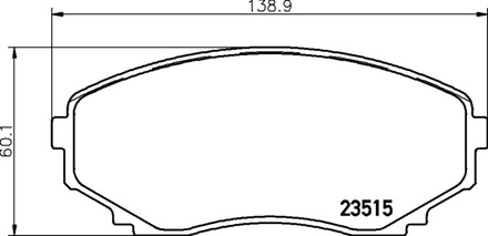 Тормозные колодки PF-5376 AN-452 Mazda CX-7, CX-9, Mitsubllshi Eclipse, 200, Outlander, Pajero Sport.