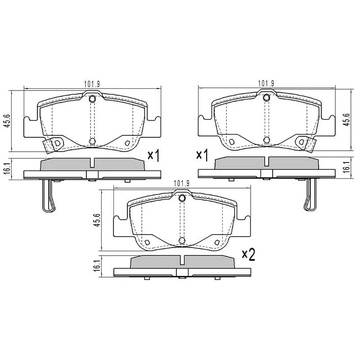 Тормозные колодки дисковые PF-5311, 04466-02180, Тoyota Camry, RAV4, Lexus ES, RX.