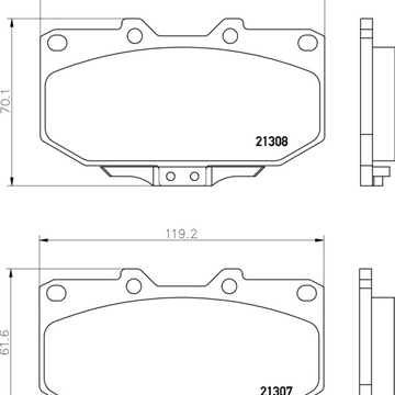 Тормозные колодки PF-2220 AN-301 Nissan 200, Skyline, Subaru Impreza.