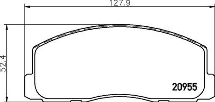 Тормозные колодки PF-3158 AN-201 Mitsubishi Colt, Cordia, Eclipse, Galant, Lancer, Space, Tredia.