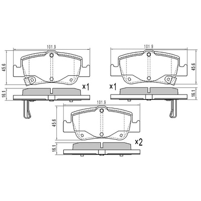Тормозные колодки дисковые PF-5311, 04466-02180, Тoyota Camry, RAV4, Lexus ES, RX.