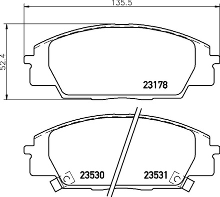 Тормозные колодки PF-8423 AN-491 Honda Accord, Avancier, Civic, Inspire, Legend, NSX, Odyssey, Prelude, Rafaga, Stepwagon.