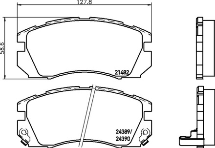 Тормозные колодки PF-7247 AN-296 Subaru Impreza, Legacy.