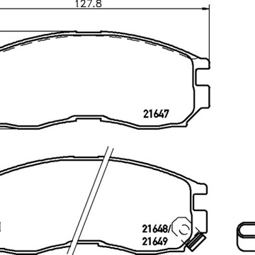 Тормозные колодки PF-3271 AN-312 Mitsubishi 300, Colt, Eclipse, Galant, L 200, L 400, Lancer, Montero, Outlander, Pajero, Santamo, Sigma, Space.
