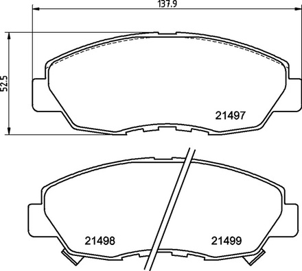 Тормозные колодки PF-8484 AN-455\8374\8396 Honda Accord.