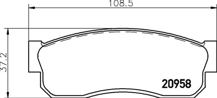 Тормозные колодки PF-2080 AN-107\2108 Nissan Cherry, Datsun, Silvia, Sunny,