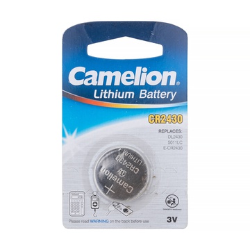 Батарейка литиевая Camelion CR2430, 3В. BL1