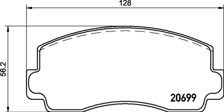 Тормозные колодки PF-3084 AN-97 Toyota Celica,Cressida, Mitsubishi Galant, Galant, 300, Pajero, Sapporo.