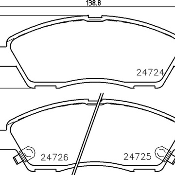Тормозные колодки PF-2555 AN-761 Nissan Almera, Micra, Note, Tiida, Versa.