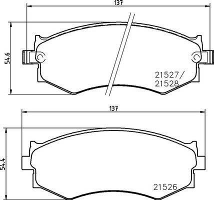 Тормозные колодки PF-2176 AN-262\2245 Nissan 200, Roadster, Almera, Avenir, Cefiro, Cube, Laurel, Maxima, Pulsar, Skyline, Teana, Tiida.