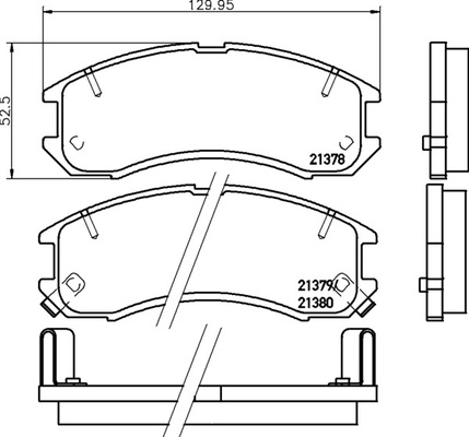 Тормозные колодки PF-5194 AN-249 Mazda V, VI, Premacy, Xedos.