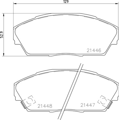 Тормозные колодки PF-8162 AN-274 Honda Accord, Civic, Insight, Jazz, Legend, Prelude , Shuttle, Stream.