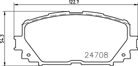 Тормозные колодки PF-1518 AN-715 Toyota Allion, Belta, Chaser, Corolla , Matrix II, Noah, Voxy, Premio, Prius, Ractis, Rav 4, Verso, Yaris.