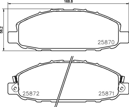 Тормозные колодки PF-2475 AN-665 Nissan Caravan, Urvan.