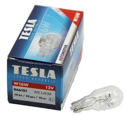 Лампа Tesla W16W 12V-16W W2,1x9,5d. B66101