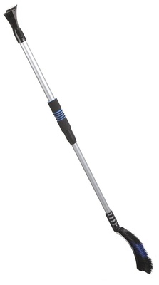 Щетка-скребок, ручка телескопическая, чёрно-синяя, 84-120см.