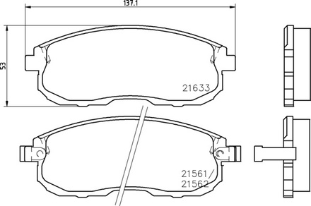 Тормозные колодки PF-2201 AN-286\2177Nissan 200, Roadster, Almera, Blluebird, Cefiro, Cube, Juke, Laurel, Maxima, Micra, Murano, Note, Pulsar, Qashqai, Rogue,Skyline, Teana, Tiida, X-Trail.