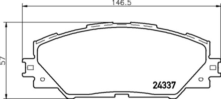 Тормозные колодки PF-1530 AN-732 Toyota Allion, )Auris, Corolla, Mark X, Mirai, Noah, Voxy, Premio, Prius, Rav 4, Urban Cruiser, Verso, Yaris.