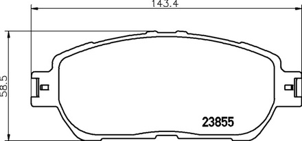 Тормозные колодки PF-1480 AN-670 Toyota Alphard, Avalon, Caldina, Camry, Previa, Sienna, Solara, Windom.