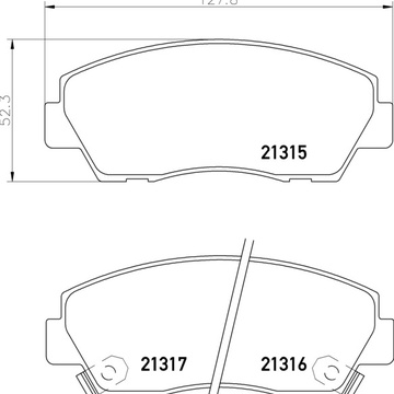 Тормозные колодки PF-5297 AN-357 Mazda B-Serie.